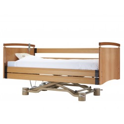 EURO 9302 - RAL 1019 with Boiserie I end boards and wooden side rails (cherry wood work) - High position