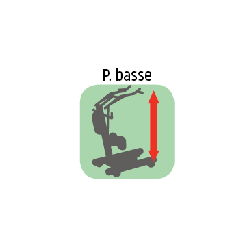 V-Hauteur sol-poignées position basse