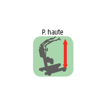 V-Hauteur sol-poignées position haute