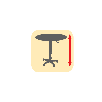 TABLE RONDE-Hauteur min/max