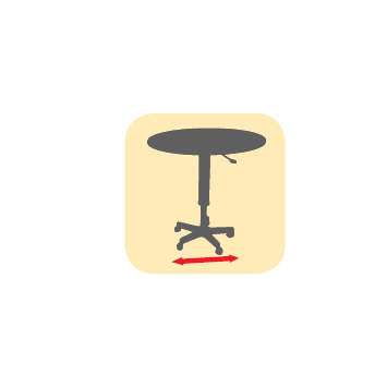 TABLE RONDE-Largeur du pied