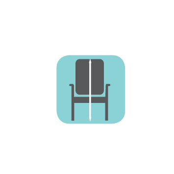 FAUTEUIL DOUCHE - hauteur hors tout